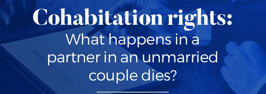 What happens if a partner in an unmarried couple dies?